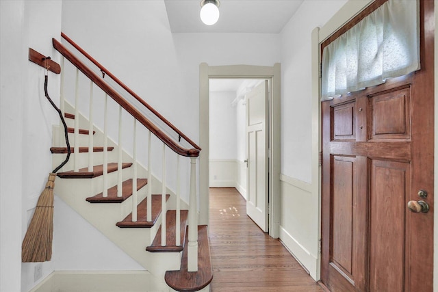 402 S Coler Ave, Urbana, IL 61801 - foyer entrance featuring stairway and wood finished floors