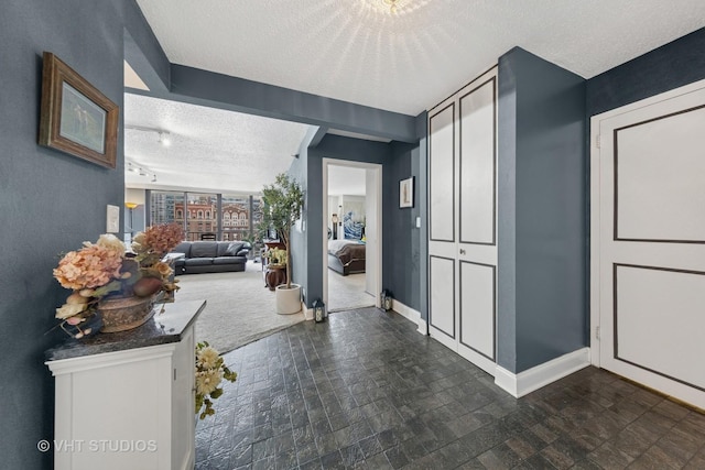 10 E Ontario St Unit 1303, Chicago, IL 60611 - hall with a textured ceiling and baseboards