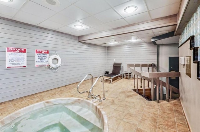 10 E Ontario St Unit 1303, Chicago, IL 60611 - misc room with a paneled ceiling and wooden walls