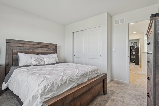 1486 Keller St, Elburn, IL 60119 - carpeted bedroom featuring a closet, recessed lighting, and baseboards
