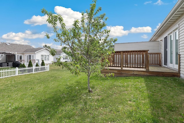 1622 Evergreen Ave, Crown Point, IN 46307 - view of yard featuring a wooden deck
