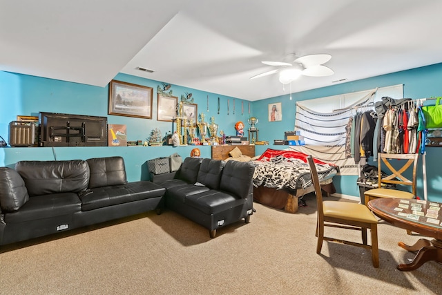 411 N Crestwood Ave, Mchenry, IL 60051 - carpeted bedroom with ceiling fan