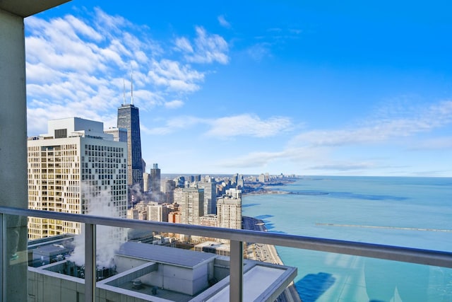 600 N Lake Shore Dr Unit 1105, Chicago, IL 60611 - balcony featuring a water view and a city view