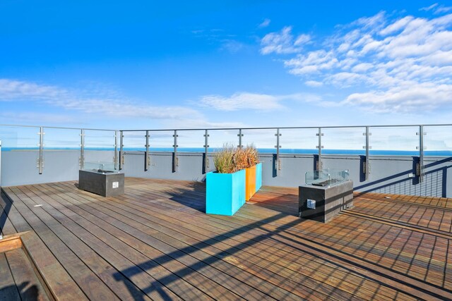 600 N Lake Shore Dr Unit 1105, Chicago, IL 60611 - wooden deck with a water view