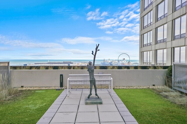 600 N Lake Shore Dr Unit 1105, Chicago, IL 60611 - view of yard with a water view and a patio area