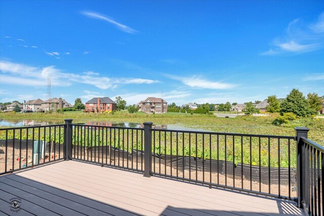 8806 Indiana Harbor Dr, Frankfort, IL 60423 - wooden deck with a residential view and a water view