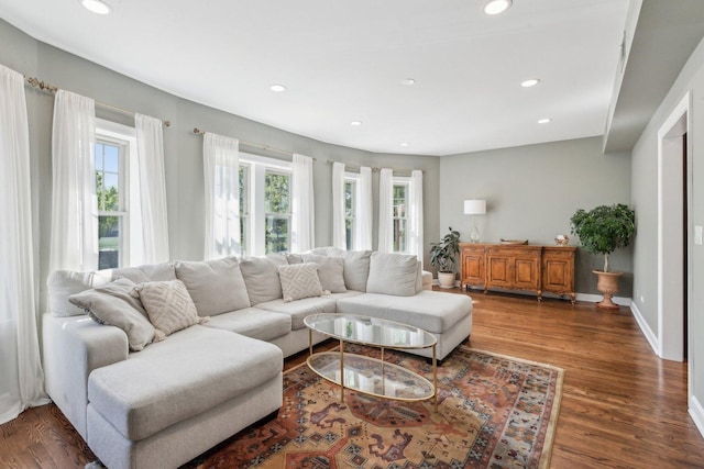 5140 N Albany Ave Unit 1, Chicago, IL 60625 - living area with wood finished floors, recessed lighting, and baseboards