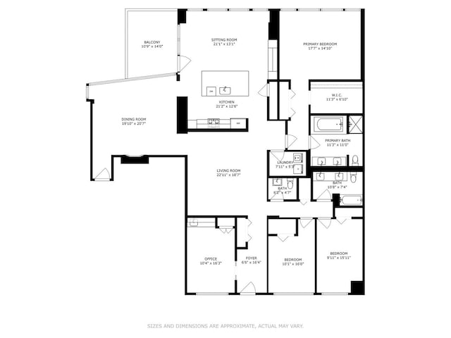 333 N Canal St Unit 2201, Chicago, IL 60606 - view of property floor plan