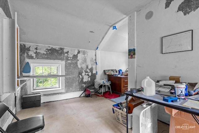 730 E Main St, Amboy, IL 61310 - additional living space with concrete floors and vaulted ceiling