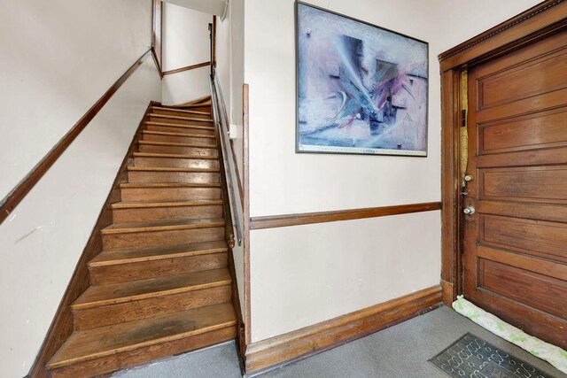 2655 S Millard Ave, Chicago, IL 60623 - staircase featuring carpet flooring