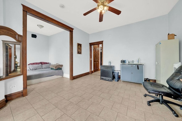 2655 S Millard Ave, Chicago, IL 60623 - office area featuring ceiling fan and baseboards