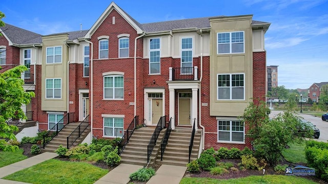 1255 Danforth Ct, Vernon Hills, IL 60061 - townhome / multi-family property featuring brick siding and stucco siding