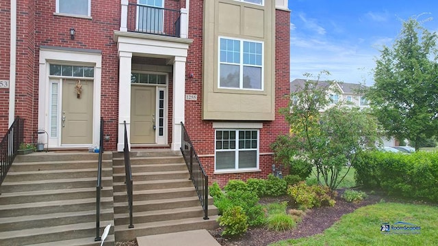 1255 Danforth Ct, Vernon Hills, IL 60061 - doorway to property featuring brick siding