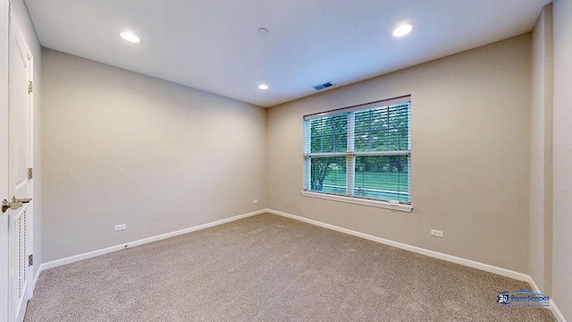 1255 Danforth Ct, Vernon Hills, IL 60061 - carpeted empty room with baseboards and recessed lighting