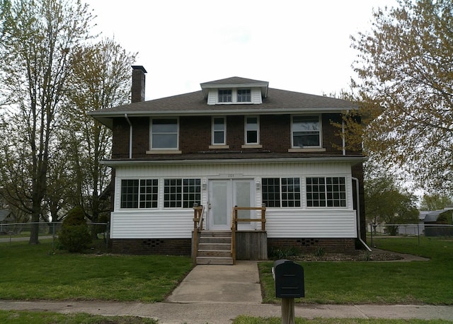 201 E N St, Ridge Farm, IL 61870 - american foursquare style home with a chimney