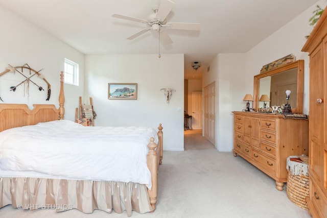 2026 Highbury Ln, Aurora, IL 60502 - bedroom with light carpet and a ceiling fan
