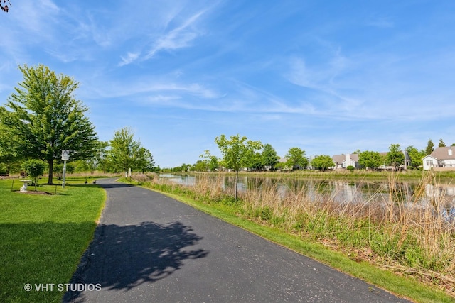 2026 Highbury Ln, Aurora, IL 60502 - view of asphalt road featuring a water view