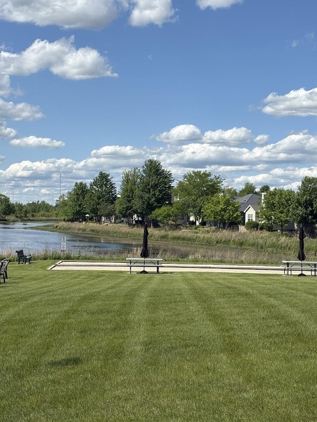 2026 Highbury Ln, Aurora, IL 60502 - surrounding community featuring a water view and a yard