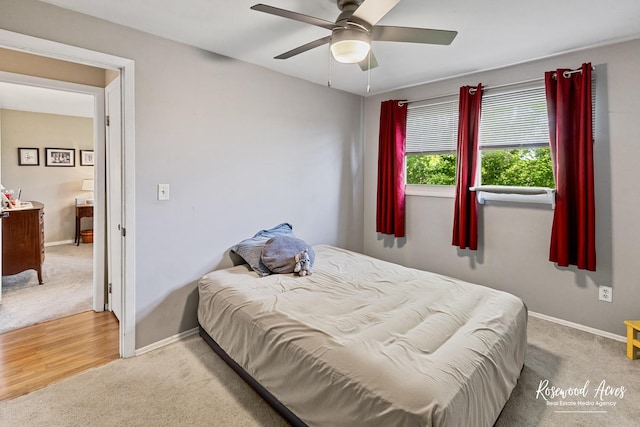 857 Edwin Dr, Bourbonnais, IL 60914 - carpeted bedroom featuring baseboards and a ceiling fan