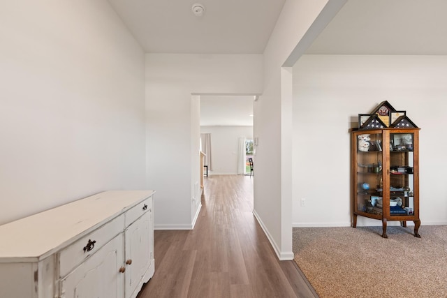 1391 Aspen Ln, Pingree Grove, IL 60140 - corridor with baseboards and wood finished floors