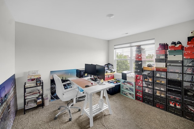 view of carpeted office