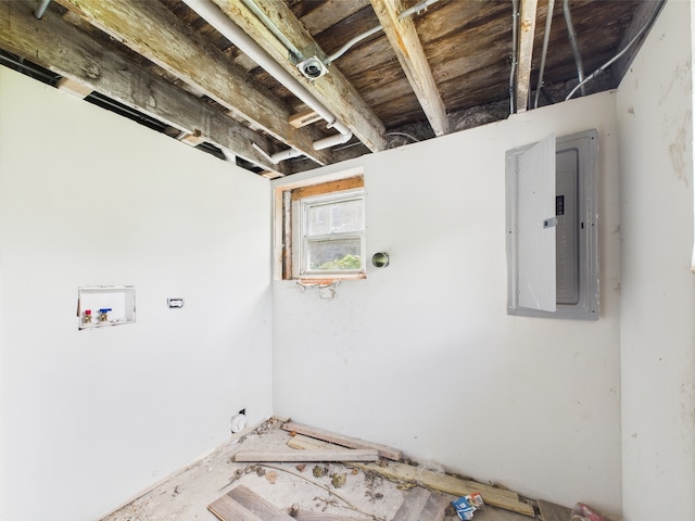 8432 S Sangamon St, Chicago, IL 60620 - laundry room featuring electric panel and hookup for a washing machine
