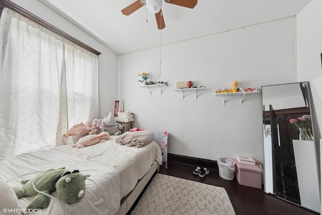 5351 N Kimball Ave, Chicago, IL 60625 - bedroom featuring wood finished floors and ceiling fan