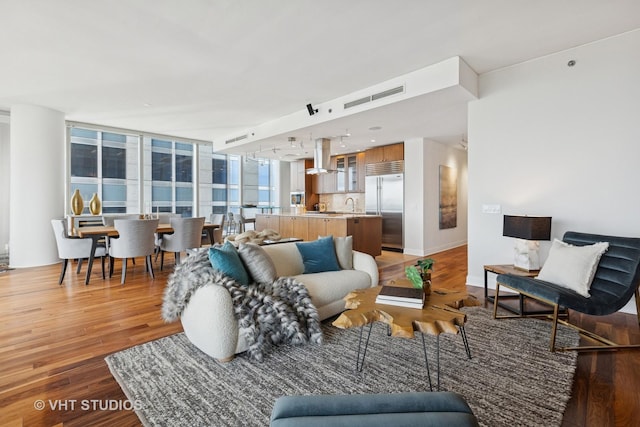 340 E Randolph St Unit 4806, Chicago, IL 60601 - living area with light wood-type flooring and floor to ceiling windows