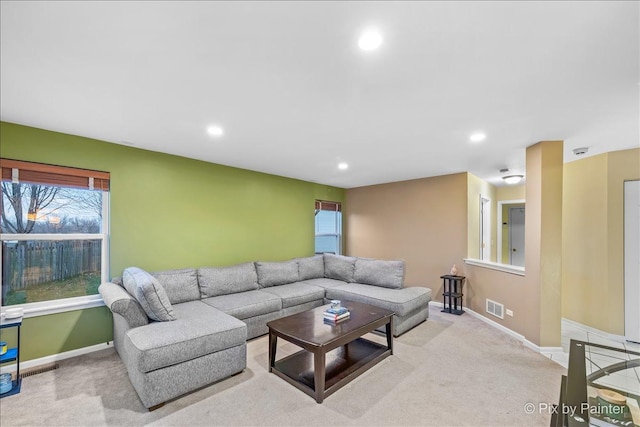 553 S Haverhill Ln, South Elgin, IL 60177 - carpeted living room featuring recessed lighting and baseboards