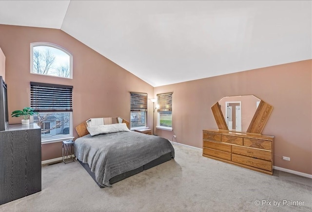553 S Haverhill Ln, South Elgin, IL 60177 - bedroom featuring carpet, arched walkways, baseboards, and high vaulted ceiling