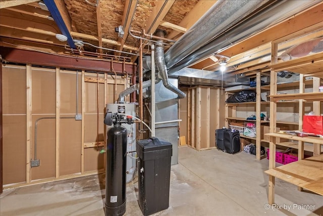 553 S Haverhill Ln, South Elgin, IL 60177 - unfinished basement with a water softener system