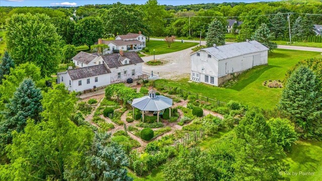 3N369 Lafox Rd, Saint Charles, IL 60175 - aerial view of property and surrounding area featuring a heavily wooded area