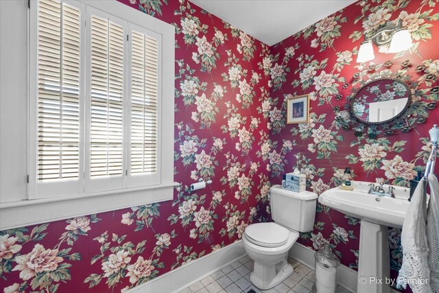 3N369 Lafox Rd, Saint Charles, IL 60175 - bathroom with tile patterned flooring, baseboards, and toilet