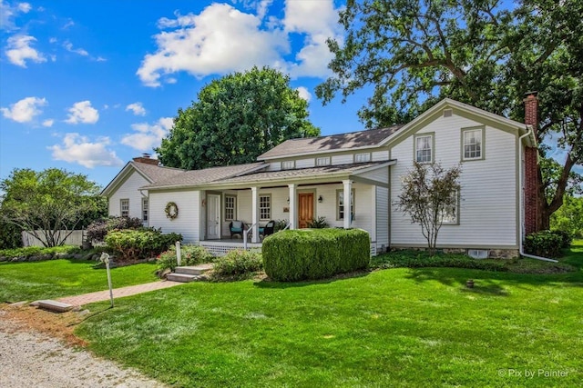 3N369 Lafox Rd, Saint Charles, IL 60175 - traditional-style house featuring a chimney, covered porch, and a front lawn