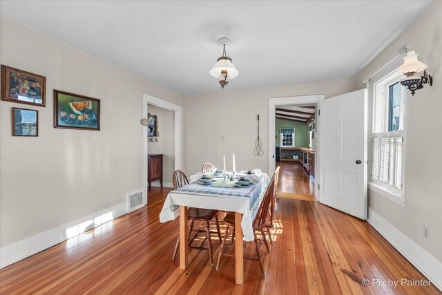 3N369 Lafox Rd, Saint Charles, IL 60175 - dining space with hardwood / wood-style flooring and baseboards