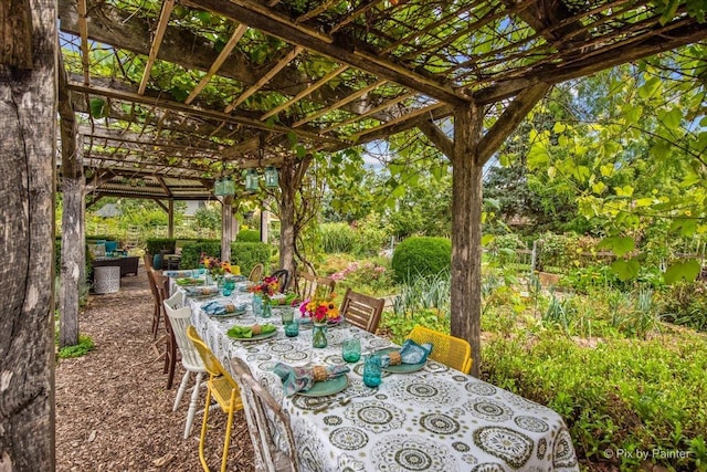 3N369 Lafox Rd, Saint Charles, IL 60175 - view of patio featuring a pergola and outdoor dining space