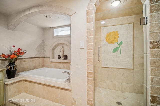 5654 N Manor Ln, Norwood Park, IL 60631 - bathroom with a garden tub and a stall shower