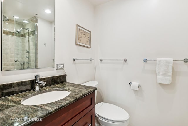 2037 Highland Ave, Wilmette, IL 60091 - full bathroom with a shower stall, toilet, and vanity