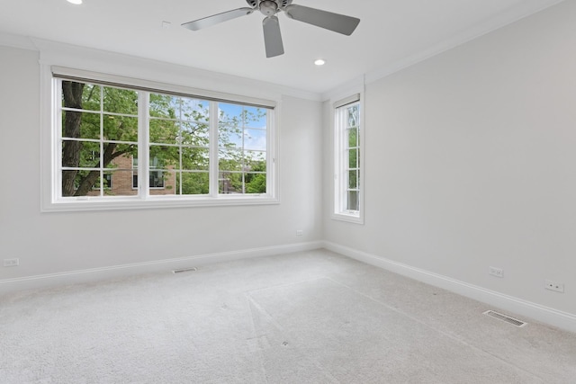 2501 N Sheffield Ave Unit 2S, Chicago, IL 60614 - empty room featuring baseboards, carpet floors, a ceiling fan, and recessed lighting