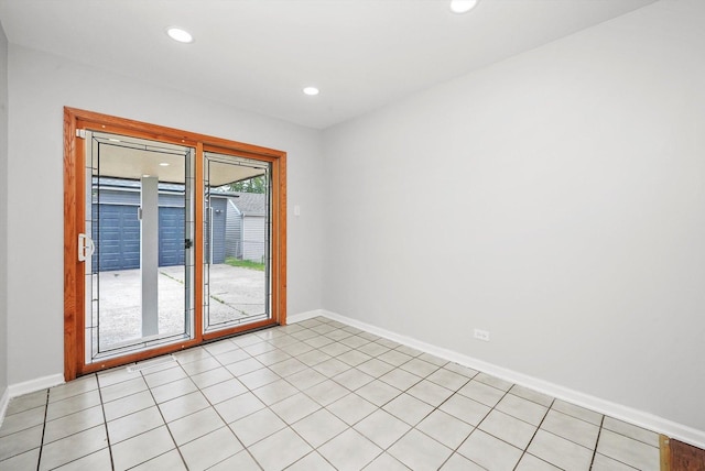 15245 Millard Ave, Midlothian, IL 60445 - unfurnished room with baseboards, recessed lighting, and light tile patterned floors