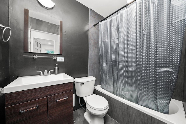 15245 Millard Ave, Midlothian, IL 60445 - bathroom with tiled shower / bath combo, vanity, and toilet
