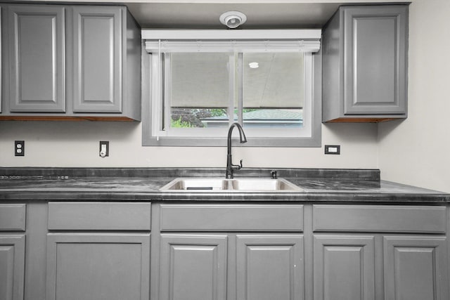15245 Millard Ave, Midlothian, IL 60445 - kitchen with gray cabinets and a sink