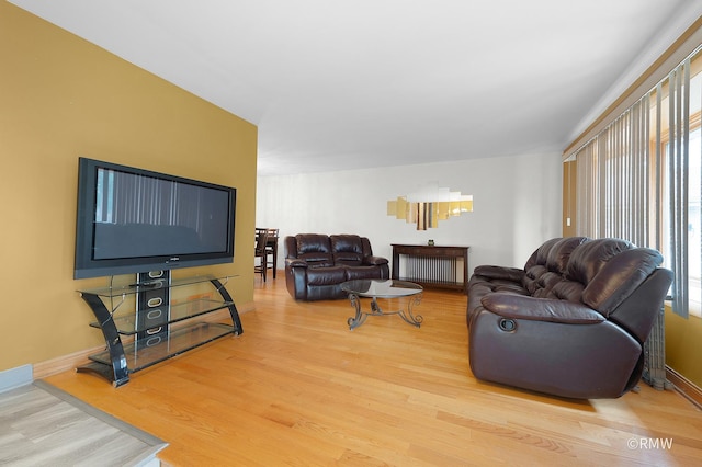 1236 N Fischer Dr, Addison, IL 60101 - living room featuring wood finished floors, plenty of natural light, and baseboards