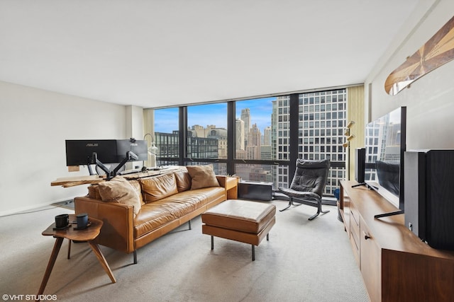 900 N Lake Shore Dr Unit 2906, Chicago, IL 60611 - living area featuring carpet flooring and floor to ceiling windows