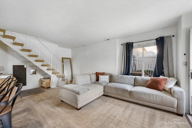 1565 Cornell Pl, Hoffman Estates, IL 60169 - living area featuring carpet floors and stairway