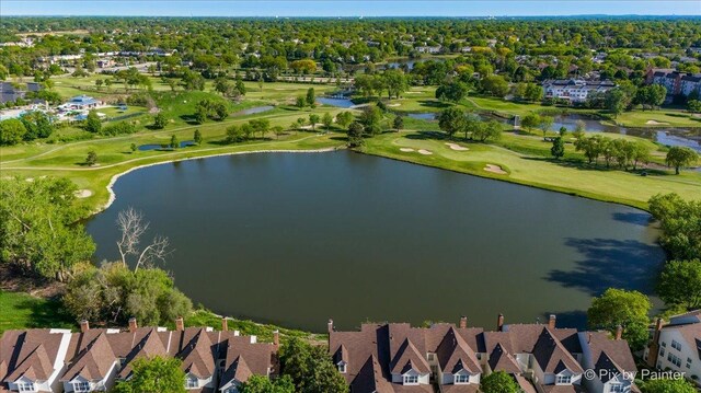 1565 Cornell Pl, Hoffman Estates, IL 60169 - aerial view of residential area with a nearby body of water and a local golf course