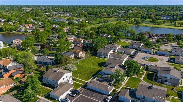 1565 Cornell Pl, Hoffman Estates, IL 60169 - aerial overview of property's location featuring a large body of water and nearby suburban area