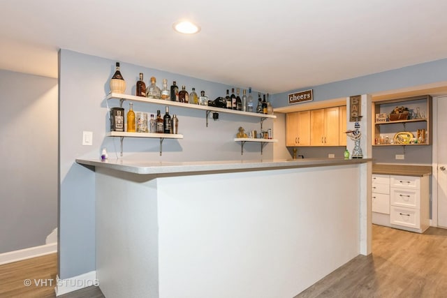253 Edgewater Dr, Bloomingdale, IL 60108 - indoor dry bar with light wood-style flooring and recessed lighting