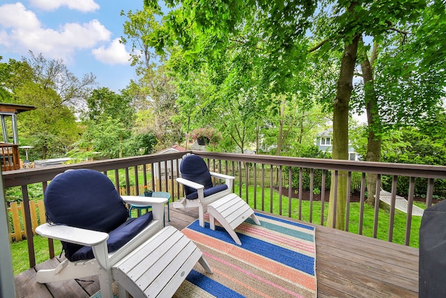 1817 2nd Pl, Saint Charles, IL 60174 - deck featuring view of wooded area