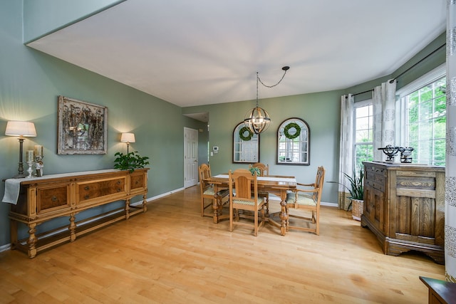 1817 2nd Pl, Saint Charles, IL 60174 - dining space with light wood-type flooring, baseboards, and a chandelier